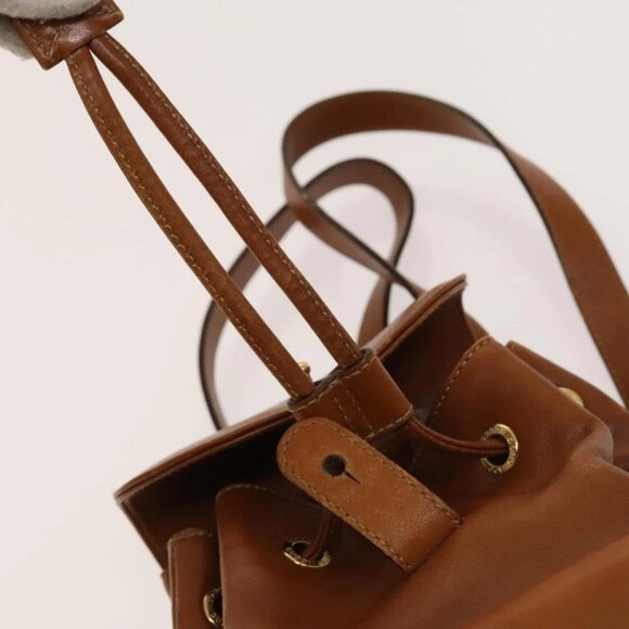 GUCCI Bamboo Backpack Leather Brown Gold - Picture 10 of 16